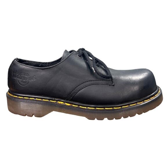 Vintage Dr. Martens Men\'s Black Leather Steel Toe Oxford Size UK 8 US 9 main image 12